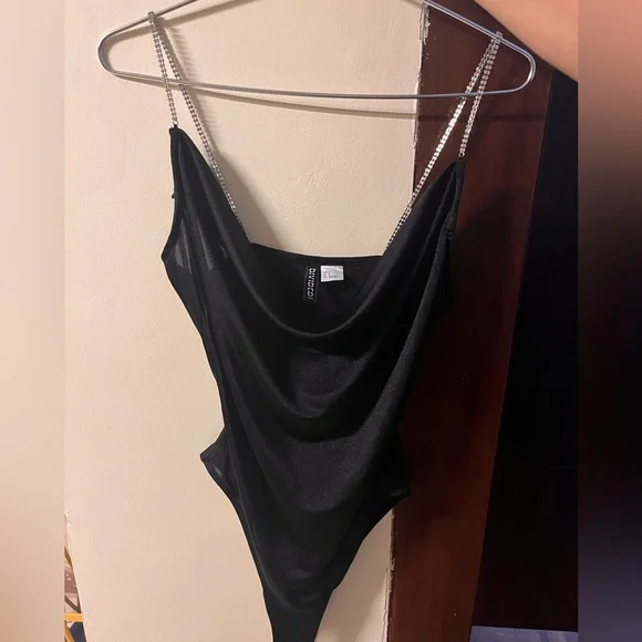 H&M Bodysuit With Crystal Detailed Straps (Size: US Small/ UK 6-8) - Picture 2 of 5